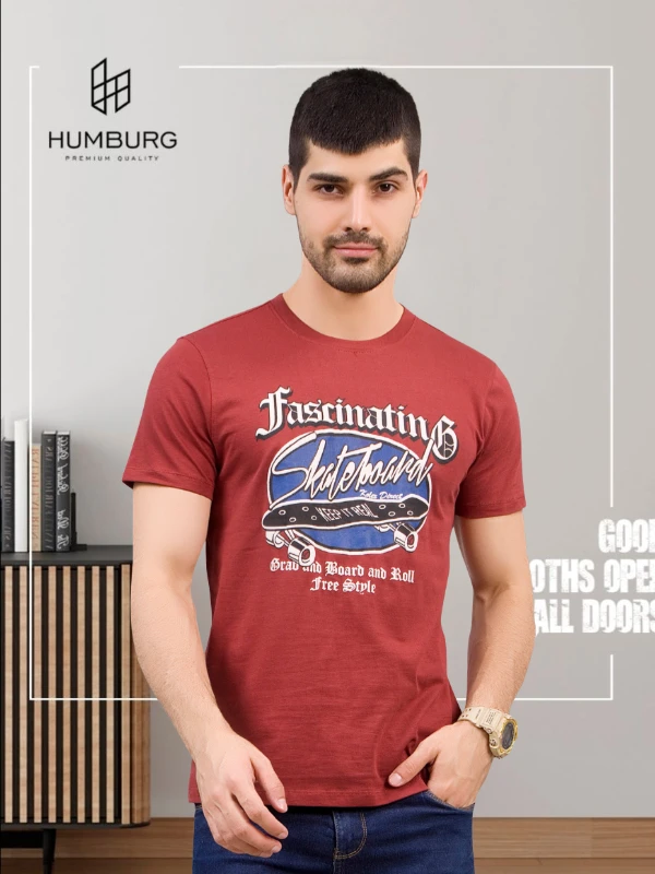 "Fascinating Skateboard" Graphic Printed T-Shirt – 100% Cotton