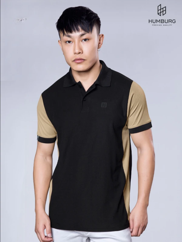 Polo T-Shirt – Black & Gold