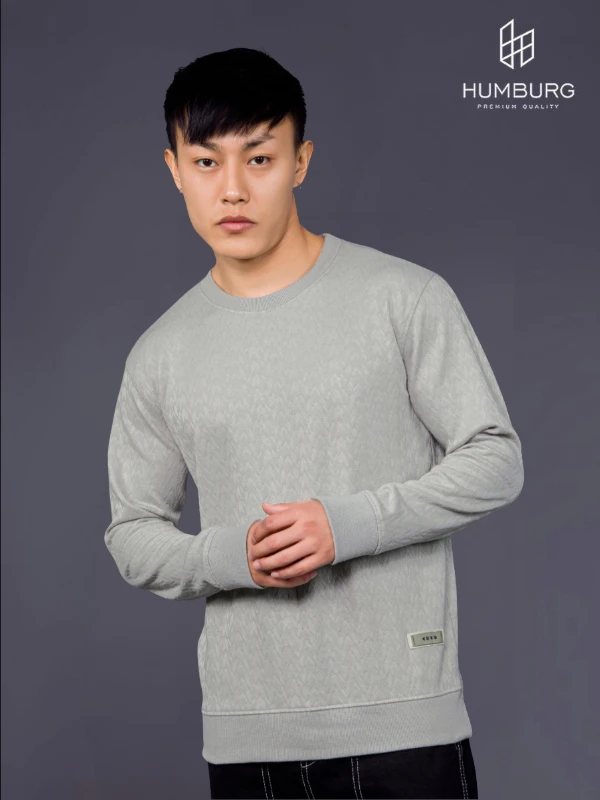 Jacquard Sweatshirt – Light Grey