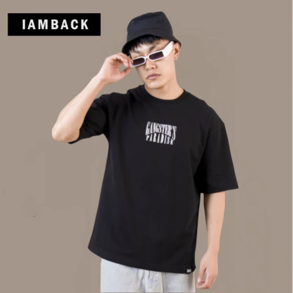 "Gangster's Paradise" Oversized T-Shirt – Black