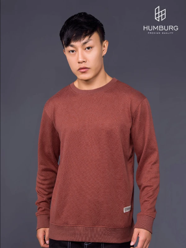 Jacquard Sweatshirt - Rust
