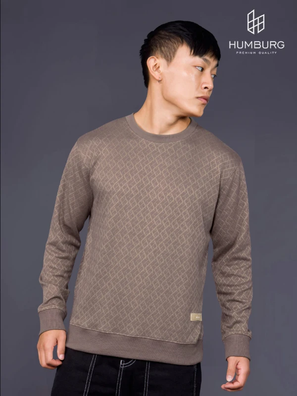 Jacquard Sweatshirt - Brown