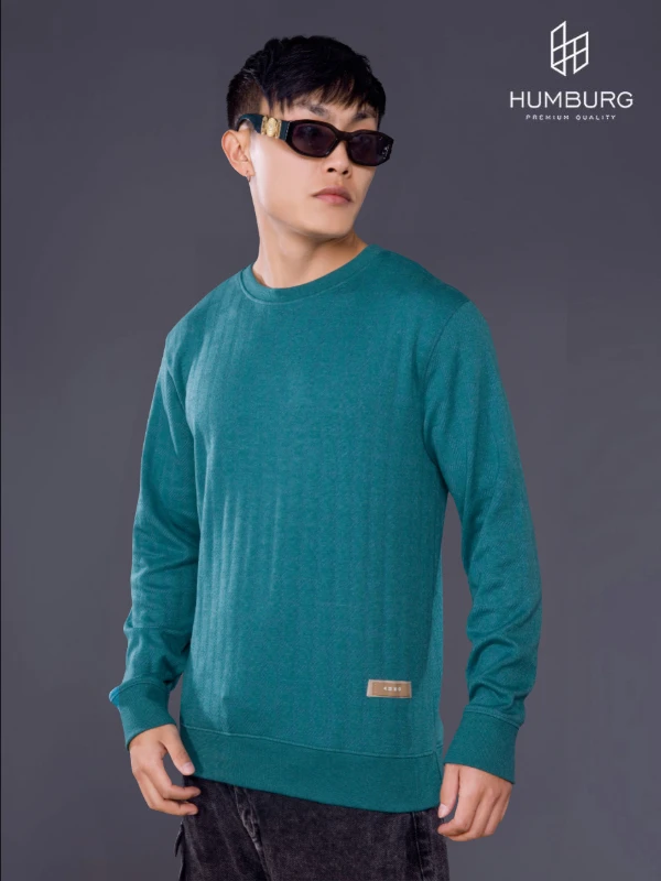 Jacquard Sweatshirt - Teal