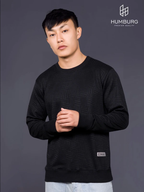 Jacquard Sweatshirt - Black